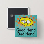 Knopf (2" Quadrat) Button (Vorne & Hinten)