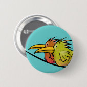 Knopf, 2 Vögel auf einem Draht Button (Vorne & Hinten)