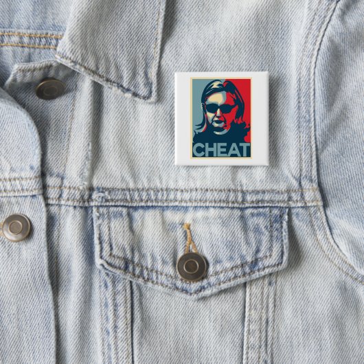 Knopf/Abzeichen BETRÜGER Anti-Hillary Clinton Button (Beispiel)
