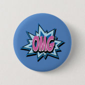 Knopf-Abzeichen des Comic-Text-"OMG" Button (Vorderseite)