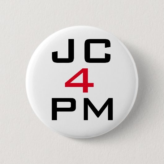 Knopf-Abzeichen Jeremy Corbyn "JC für P.M." Button (Vorderseite)