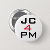 Knopf-Abzeichen Jeremy Corbyn "JC für P.M." Button (Vorne & Hinten)