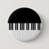 Knopf-Abzeichen - Klavier-Tastatur Schwarz-weiß Button (Vorderseite)