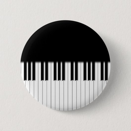 Knopf-Abzeichen - Klavier-Tastatur Schwarz-weiß Button (Vorderseite)