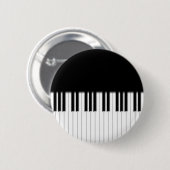 Knopf-Abzeichen - Klavier-Tastatur Schwarz-weiß Button (Vorne & Hinten)