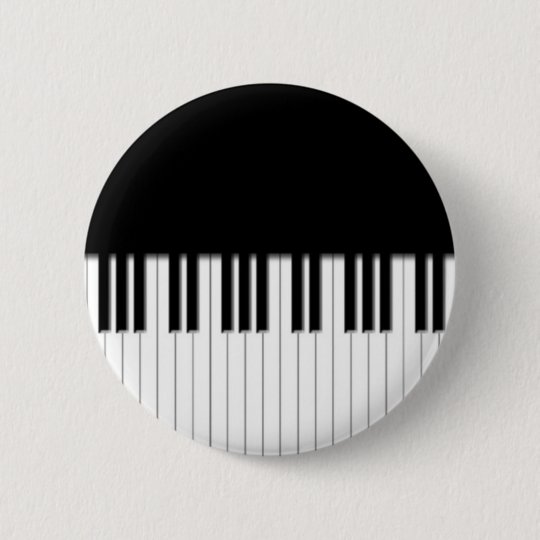 Knopf Abzeichen Klavier Tastatur Schwarz Weiss Button Zazzle De