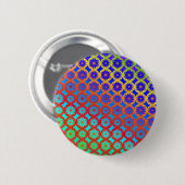 Knopf-Abzeichen - Regenbogenmandala-Fraktal-Muster Button (Vorne & Hinten)