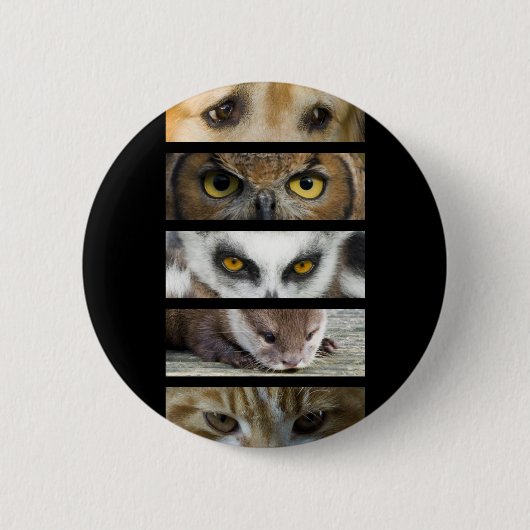 Knopf-Abzeichen - Tier-Augen Button (Vorderseite)