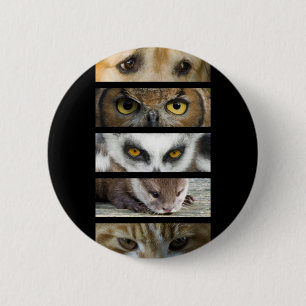 Knopf-Abzeichen - Tier-Augen Button