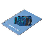 Knopf-Akkordeon-Anmerkung Notizblock (Linke Seite)