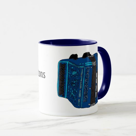 Knopf-Akkordeon Tasse (VorderseiteRechts)