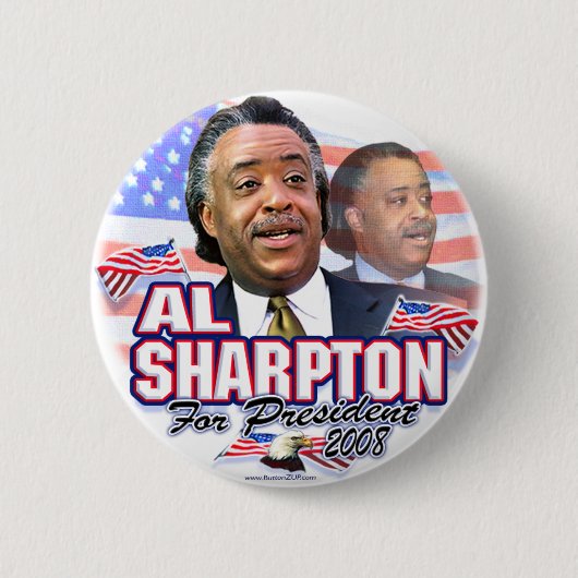 Knopf Al Sharptons 08 Button (Vorderseite)
