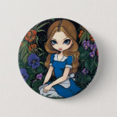 Knopf "Alices und der Blumen" Button (Vorderseite)