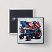 Knopf am Patriotischen Traktor Button (Vorne & Hinten)