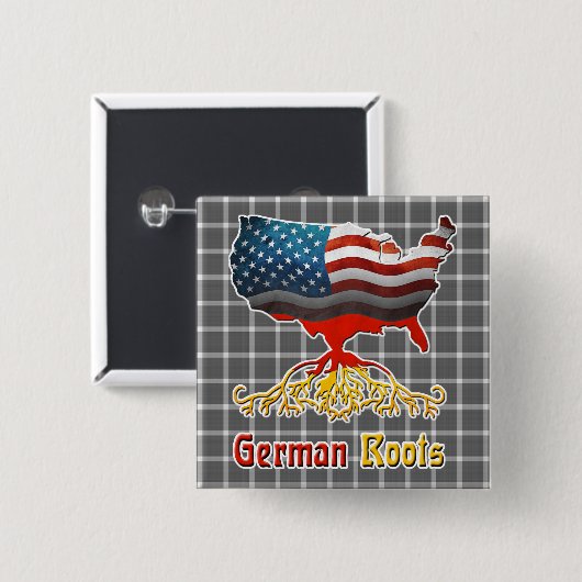 Knopf "American German Roots" Button (Vorne & Hinten)