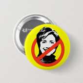 Knopf Anti-Hillary Clinton Button (Vorne & Hinten)
