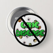 Knopf "Anti Lyme Disease Awareness Ribbons" Button (Vorne & Hinten)