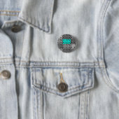 Knopf-aquamarines schwarzes Muster der Button (Beispiel)
