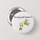 Knopf, Banane, Weihnachten Button (Vorne & Hinten)