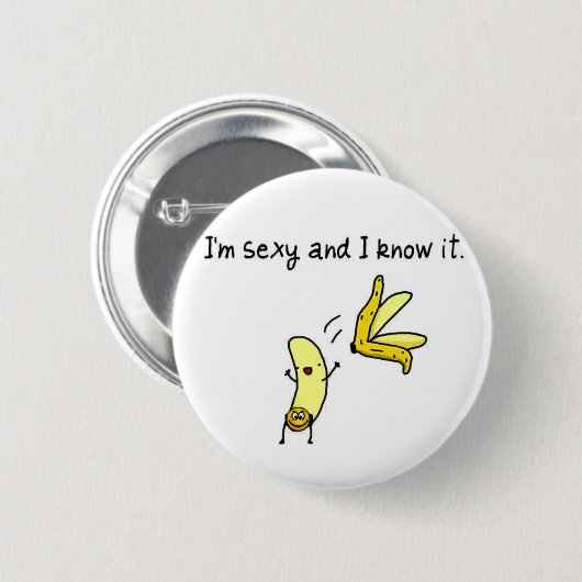 Knopf, Banane, Weihnachten Button (Vorne & Hinten)