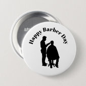 Knopf "Barber Day" - Silhouette "Barber" Button (Vorne & Hinten)