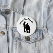 Knopf "Barber Day" - Silhouette "Barber" Button (Beispiel)