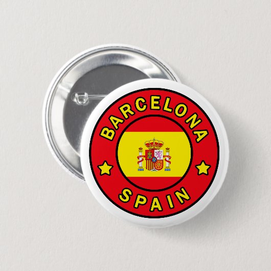 Knopf Barcelonas Spanien Button (Vorne & Hinten)