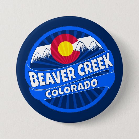 Knopf Biber-Creek-Colorado-Berg Button (Vorderseite)