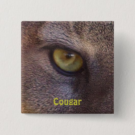 Knopf "Big Cat Cougar Eye Wildlife Lovers" Button (Vorderseite)