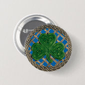 Knopf Blau für Kleeblatt- und Keltenknochen Button (Vorne & Hinten)