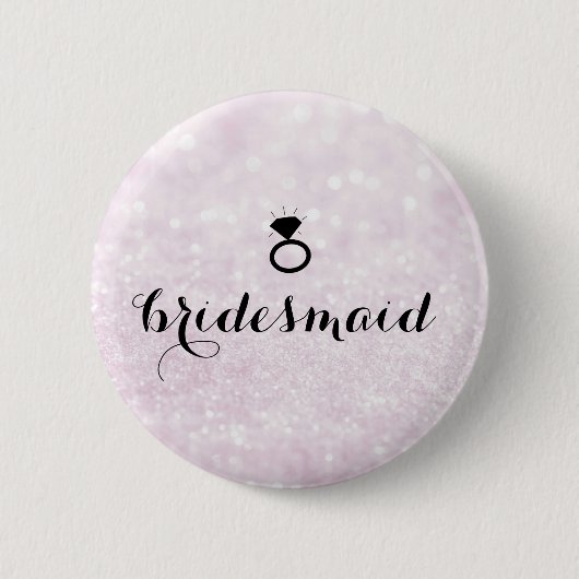Knopf - Brautjungfern-Glitzer-Ring Bling Toilette Button (Vorderseite)
