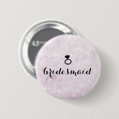 Knopf - Brautjungfern-Glitzer-Ring Bling Toilette Button (Vorne & Hinten)
