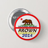 Knopf BROWN-Gouverneur-2014 Button (Vorne & Hinten)