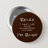 Knopf "Brown White Eye Doctor Joke" Button (Vorne & Hinten)