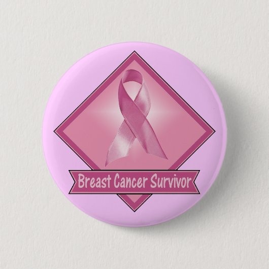 Knopf - Brustkrebs-Überlebender Button (Vorderseite)