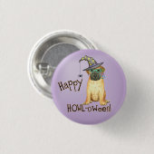 Knopf Bullmastiff Hexe Button (Vorne & Hinten)