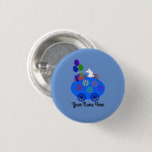 Knopf "Bunny Riding Car #3" Button (Vorne & Hinten)