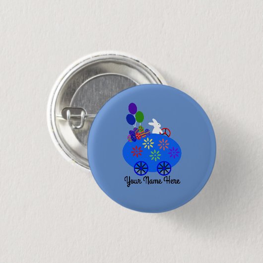 Knopf "Bunny Riding Car #3" Button (Vorne & Hinten)