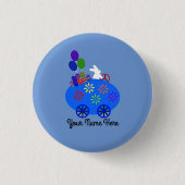 Knopf "Bunny Riding Car #3" Button (Vorderseite)