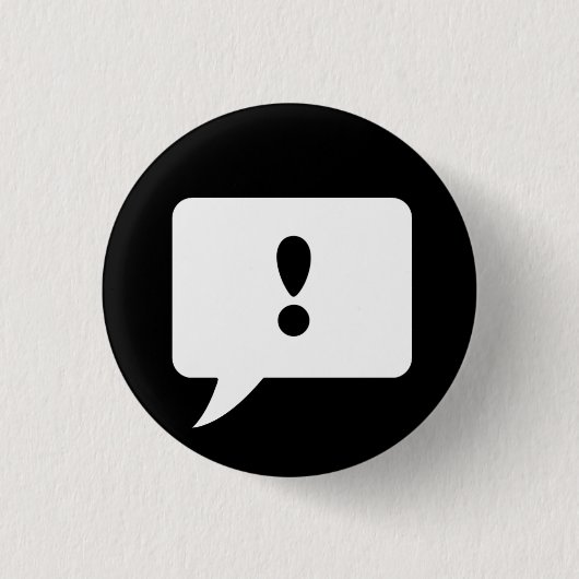 "!" Knopf Button (Vorderseite)