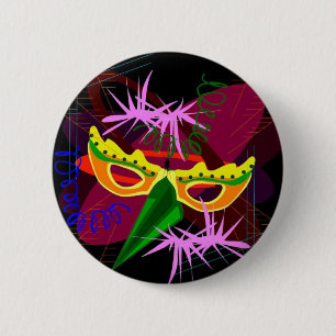 Knopf, Button, Brosche-Mardi Gras Button