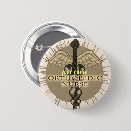 Knopf Button der orthopädischen Krankenschwester (Vorne & Hinten)