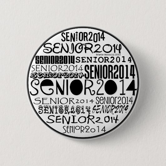 Knopf-Button des Senior-2014 Button (Vorderseite)