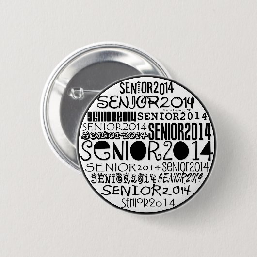 Knopf-Button des Senior-2014 Button (Vorne & Hinten)