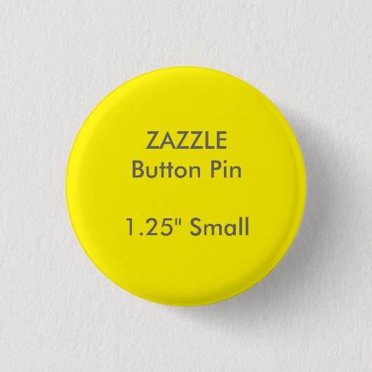 Knopf-Button GELB ZAZZLE Gewohnheits-1,25" kleines Button (Vorderseite)