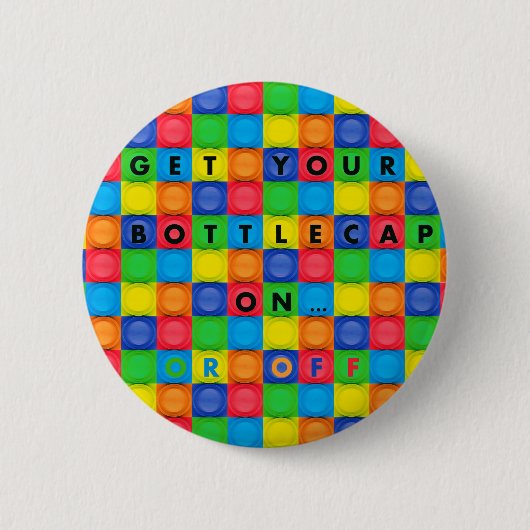 Knopf/Button mit Spaß Bottlecap Entwurf Button (Vorderseite)