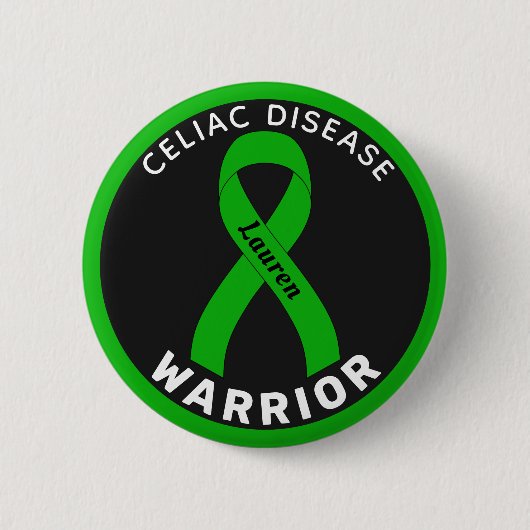 Knopf "Celiac Disease Warrior Ribbon" Button (Vorderseite)
