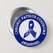 Knopf "Chronic Fatigue Syndrome Awareness Ribbon" Button (Vorne & Hinten)