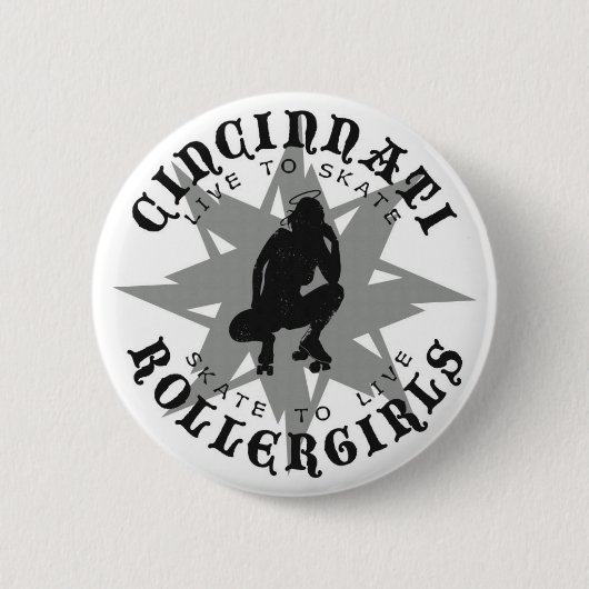 Knopf Cincinnatis Rollergirls Button (Vorderseite)