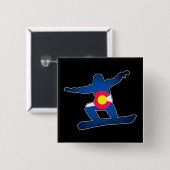 Knopf Colorado-Flagge Button (Vorne & Hinten)
